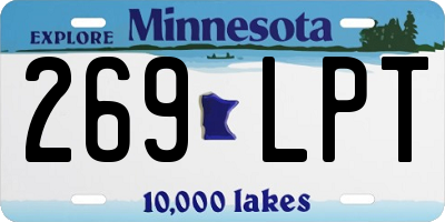 MN license plate 269LPT