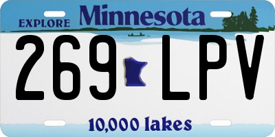 MN license plate 269LPV