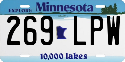 MN license plate 269LPW