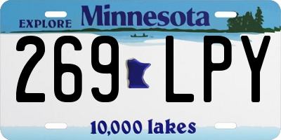 MN license plate 269LPY