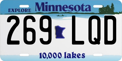 MN license plate 269LQD