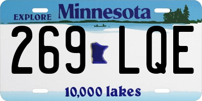 MN license plate 269LQE