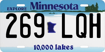 MN license plate 269LQH