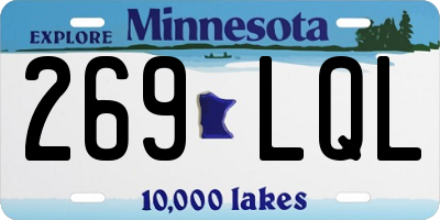 MN license plate 269LQL