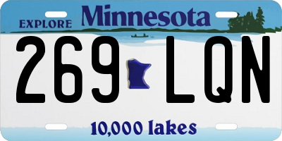 MN license plate 269LQN