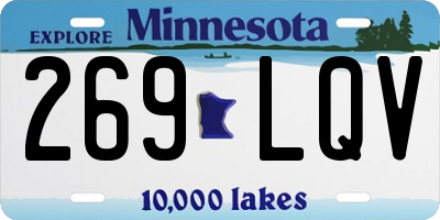 MN license plate 269LQV