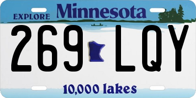 MN license plate 269LQY