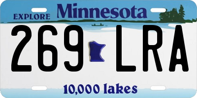 MN license plate 269LRA