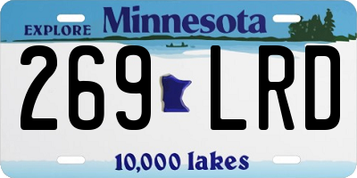 MN license plate 269LRD