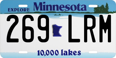 MN license plate 269LRM