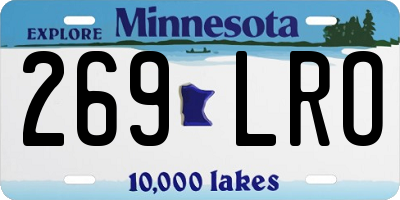 MN license plate 269LRO