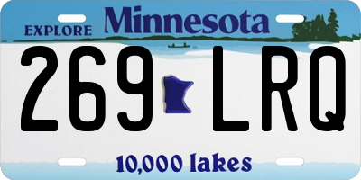 MN license plate 269LRQ