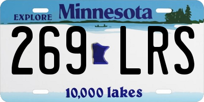 MN license plate 269LRS