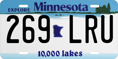 MN license plate 269LRU