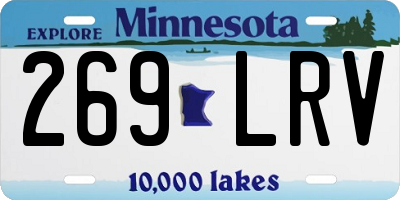MN license plate 269LRV