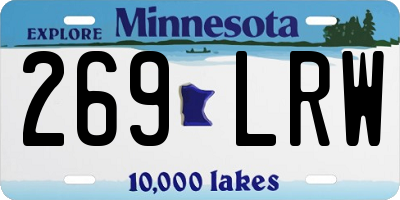 MN license plate 269LRW