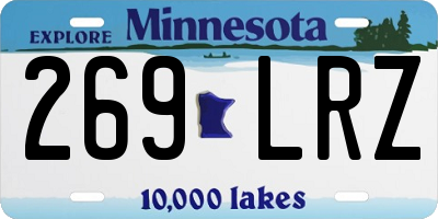 MN license plate 269LRZ