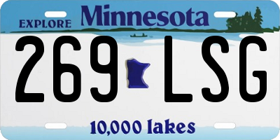 MN license plate 269LSG