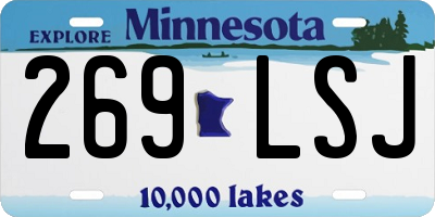 MN license plate 269LSJ