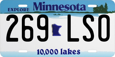 MN license plate 269LSO