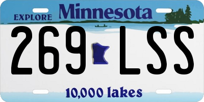 MN license plate 269LSS