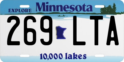 MN license plate 269LTA