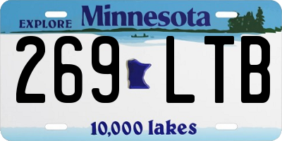 MN license plate 269LTB