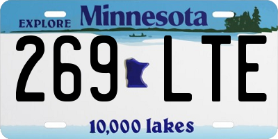MN license plate 269LTE