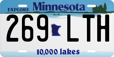 MN license plate 269LTH