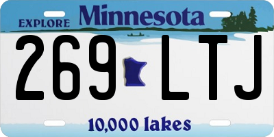 MN license plate 269LTJ