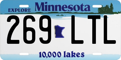 MN license plate 269LTL