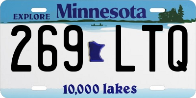 MN license plate 269LTQ