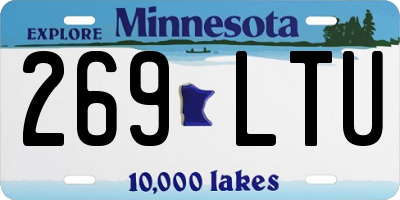 MN license plate 269LTU