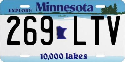 MN license plate 269LTV