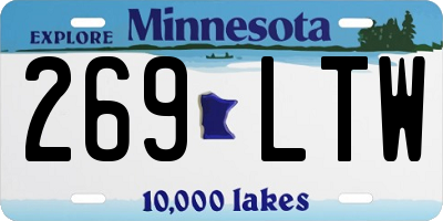 MN license plate 269LTW