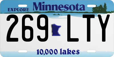 MN license plate 269LTY