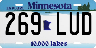 MN license plate 269LUD