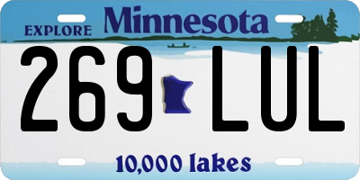 MN license plate 269LUL
