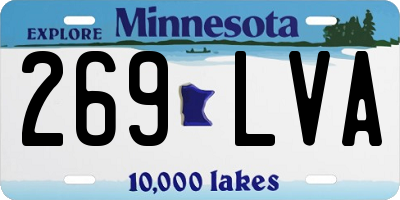 MN license plate 269LVA
