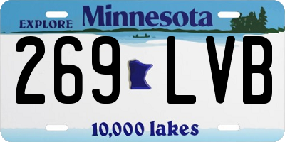 MN license plate 269LVB