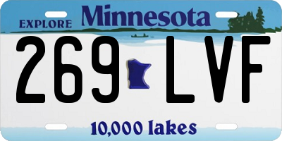 MN license plate 269LVF