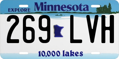 MN license plate 269LVH