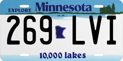 MN license plate 269LVI