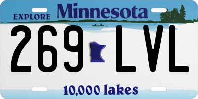 MN license plate 269LVL