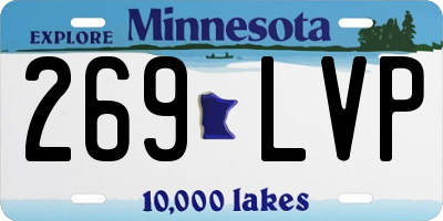 MN license plate 269LVP