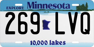 MN license plate 269LVQ