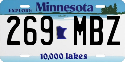MN license plate 269MBZ
