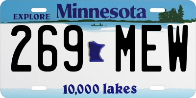 MN license plate 269MEW