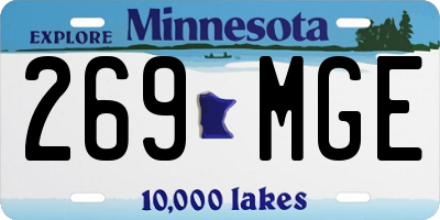 MN license plate 269MGE
