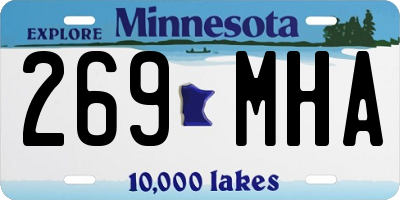 MN license plate 269MHA